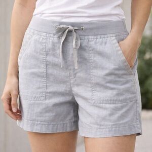 Banana Republic Light Gray Women's Linen Blend Weekender Shorts Size 6